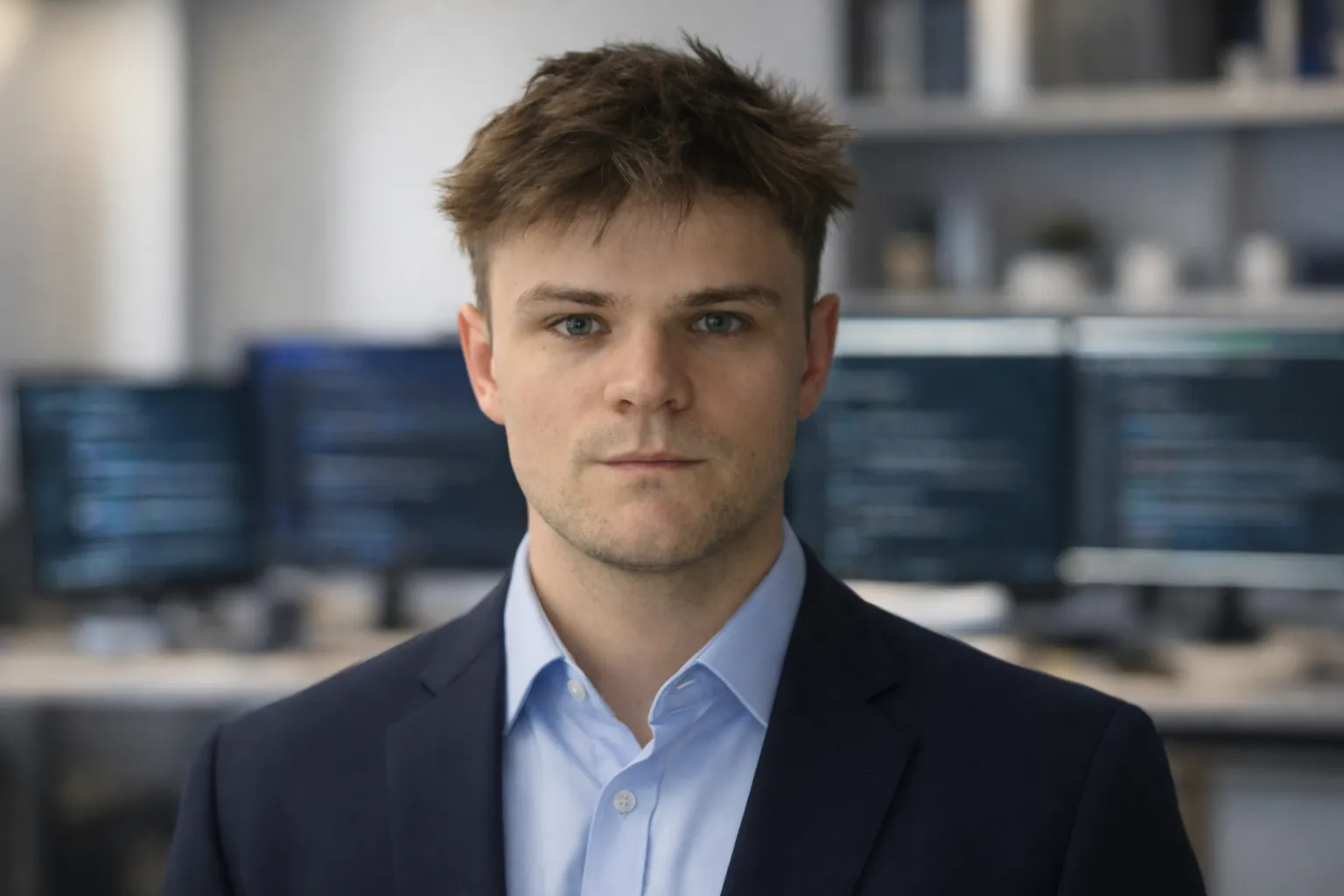 Travis Vercueil in his office